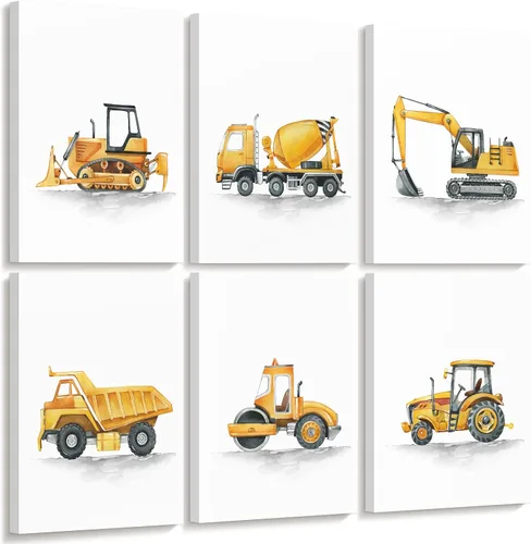 Vista 14 de Juego de 6 decoración de pared de animales marinos para guardería, lienzo de acuarela de océano, arte de pared para habitación de bebés y niños