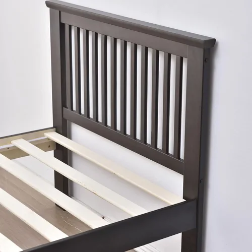 Vista 8 de BETTER HOME PRODUCTS Marco de cama individual de pino 100% madera maciza (tabaco, tamaño individual)