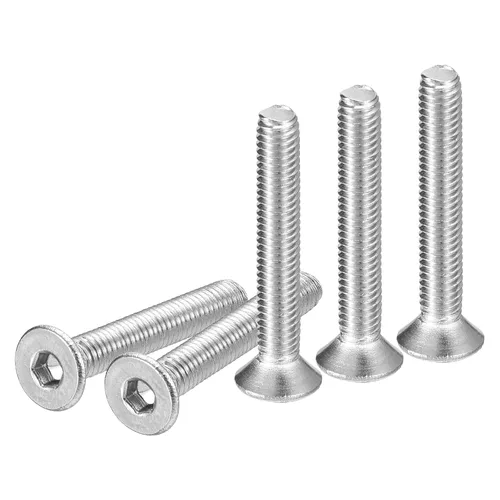 Vista 9 de DTGN Tornillos de cabeza plana con tuerca de vaso hexagonal M3-0.5 x 6 mm, paquete de 100, tornillos de cabeza plana con tuerca hexagonal de acero