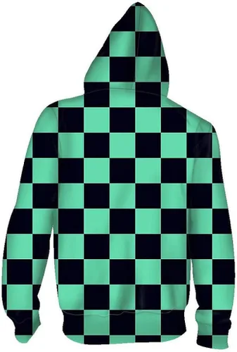 Vista 2 de Demon Slayer Kimetsu no Yaiba Hoodie Costume Sweatshirt Pullover Hooded Jacket