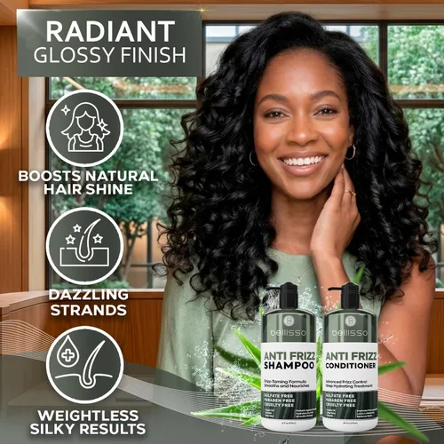 Vista 7 de Juego de champú y acondicionador antiencrespamiento, productos para el cuidado del cabello sin sulfato para mujeres y hombres, control del cabello