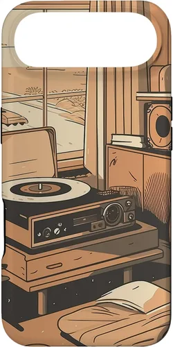 Vista 27 de Lofi Aesthetic Vinyl Music Minimal Calm Nostalgic Art Case for iPhone 16
