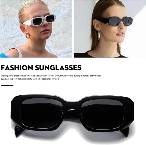 Vista 4 de Gafas de sol Mujer Cuadrado Hombres Moda Mostrar Sombras Retro Moda Moda Vogue Protección UV