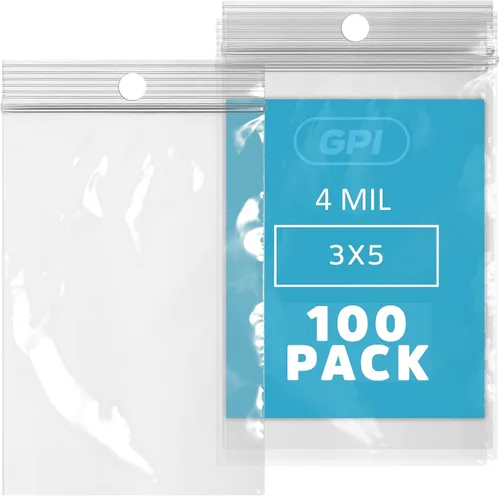 Vista 30 de GPI - Bolsas de plástico transparente con cremallera de 3" x 4", 100 unidades, bolsas de polietileno resistentes de servicio pesado de 4 mil