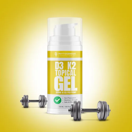 Vista 9 de Vitamina d3 k2 Gel tópico de máxima fuerza, más de 15000 UI por bomba, la vitamina del sol, apoyo inmunológico, óseo y articular
