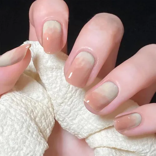 Vista 31 de Uñas postizas a presión de mariposa - Uñas falsas cortas cuadradas con diseños en relieve 3D, punta francesa blanca, acabado mate, acrílico rosa