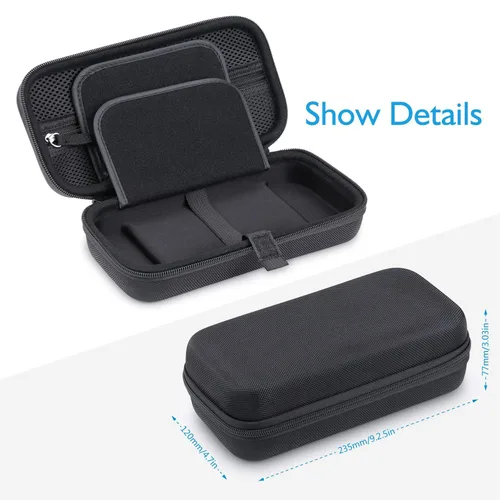 Vista 2 de HEYSTOP Compatible con Nintendo Switch Lite funda de transporte Mini Switch Lite Funda protectora de pantalla de vidrio templado, soporte de juego