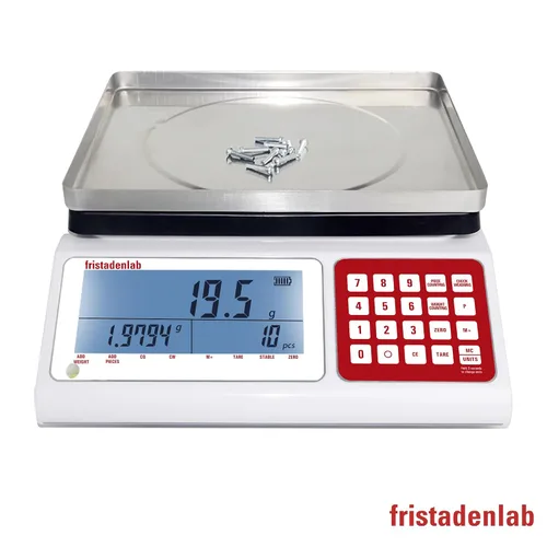 Vista 2 de Fristaden Lab Escala de conteo 33.1 lbs x 0.02 oz USA Company Para piezas pequeñas. Unidades: g, libras, oz, kg. Empresa de Estados Unidos.