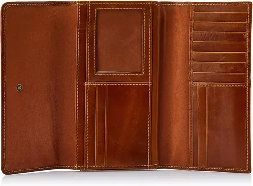 Vista 5 de Timberland - Cartera de piel con solapa RFID para mujer, Marrón, talla única