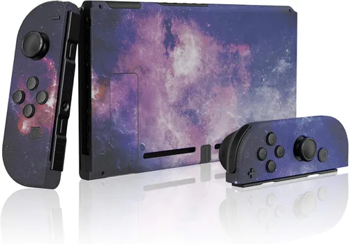 Vista 3 de eXtremeRate - Placa trasera para Nintendo Switch Console NS Joycon con carcasa de mando de mano con botones de juego completo carcasa de repuesto