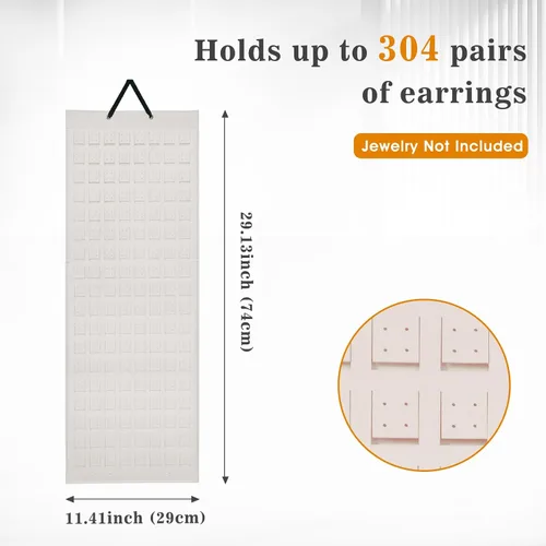 Vista 2 de Lolalet Organizador Colgante de Aretes con 20 Ganchos para Mujeres, Organizador de Aretes de Pared Colgador de Aretes, Almacenamiento de Aretes