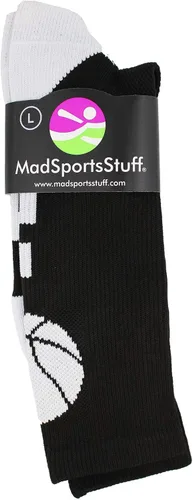 Vista 3 de Calcetines de baloncesto para niños, niñas, hombres, mujeres, calcetines atléticos, tallas para jóvenes y adultos, fabricados en los Estados Unidos