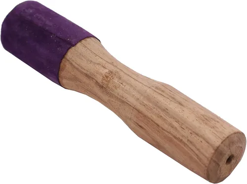 Vista 3 de Cuenco tibetano de madera dura fácil de jugar, envuelto en ante