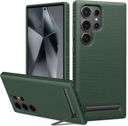 Vista 10 de Funda para Samsung Galaxy S24 Ultra, [probada en caídas de grado militar], delgada, ligera, duradera, resistente, a prueba de golpes, funda Negro