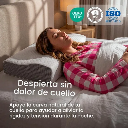 Vista 3 de IWS I WANNA SLEEP Coluna Relax - Almohada ergonómica de apoyo para el cuello
