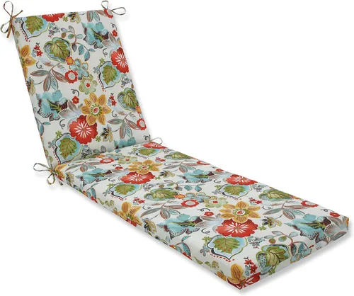 Vista 17 de Pillow Perfect Cojín para tumbona con respaldo sólido para interiores y exteriores, con lazos de fibra de felpa, resistente a la intemperie y a