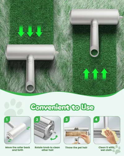 Vista 3 de Removedor de pelo de mascotas, herramienta de eliminación reutilizable para gatos y perros Upgraded Portable Lint Removal for Cat and Dog Hair on