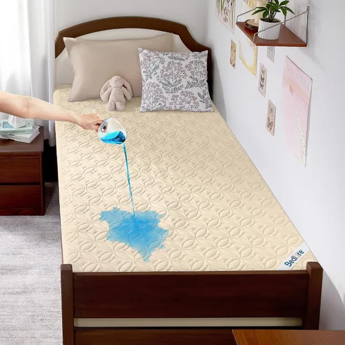 Vista 12 de BEDLORE Protector de colchón impermeable, protector de colchón de tamaño individual con bolsillo profundo de 6 a 15 pulgadas de profundidad, suave