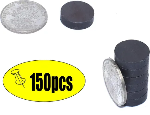Vista 3 de FGen 150pcs potente imán de cerámica 0.709 in redondo imán disco refrigerador - para manualidades