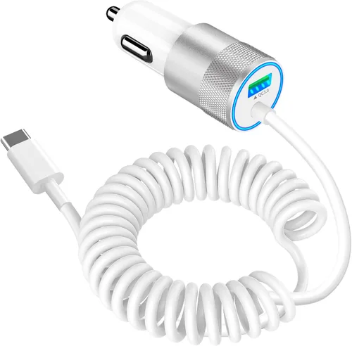 Vista 17 de Cargador de coche para iPhone con certificación MFi de Apple de carga rápida + cable Lightning de 6 pies Caiinei 4.8A Car Phone Charger Dual USB