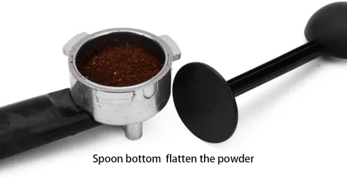 Vista 4 de Cuchara medidora de café expreso de 0.35 oz, cuchara de café de plástico para café molido, té y sal con parte inferior prensada, 5.9 x 1.9 pulgadas