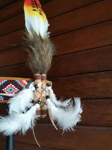 Vista 5 de The World of Feathers Diadema de plumas para adultos inspirada en indios nativos americanos accesorio divertido para disfraz tocado