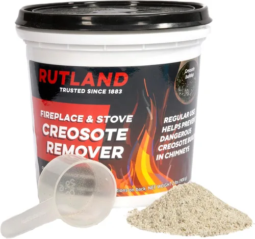 Vista 7 de Rutland Removedor de Creosota, Chimenea, Estufa de Leña y Limpiador de Chimenea, Envase de 1 lb