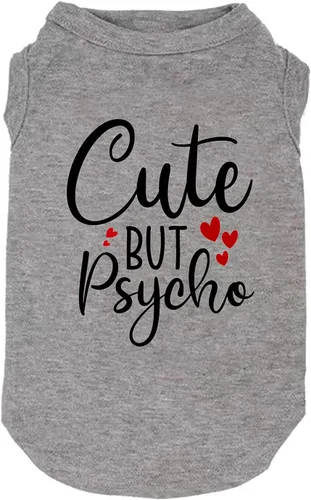 Vista 13 de Ropa para perro cachorro, camiseta con chaleco suave y ligera para perros pequeños y grandes con el eslogan "Bitches Love ME" estampado, ropa