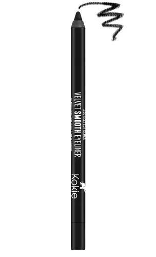 Vista 9 de Kokie Cosmetics Lápiz delineador de ojos impermeable de terciopelo suave, azul brillante, 0.042 onzas