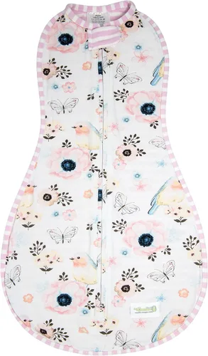 Vista 31 de Woombie Original Pink Blush Chevron One-Step manta de bebé, Pink Blush