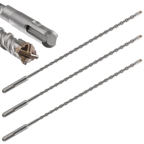 Vista 15 de Wensilon Broca para hormigón, 1 unidad, 1 pulgada x 10 "-8 pulgadas, material de carburo de doble rosca de tipo cruzado, adecuado para hormigón