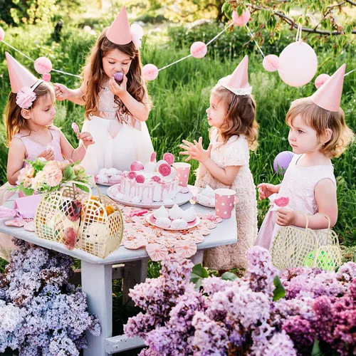 Vista 6 de Hsei 16 bolsas de gelatina para niñas, cesta de Pascua, reutilizable, bolsa de playa de plástico para playa, cesta de regalo para niños y niñas Beige