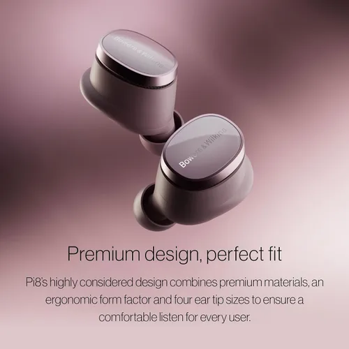 Vista 6 de Bowers & Wilkins Pi8 Auriculares inalámbricos Bluetooth (negro antracita), auriculares Bluetooth intrauditivos con chipset Qualcomm y aptX sin