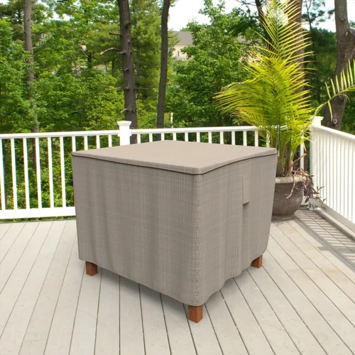 Vista 7 de Budge P5A24PM1 - Funda cuadrada para mesa de jardín inglés para patio, resistente e impermeable, pequeña, color tostado de dos tonos