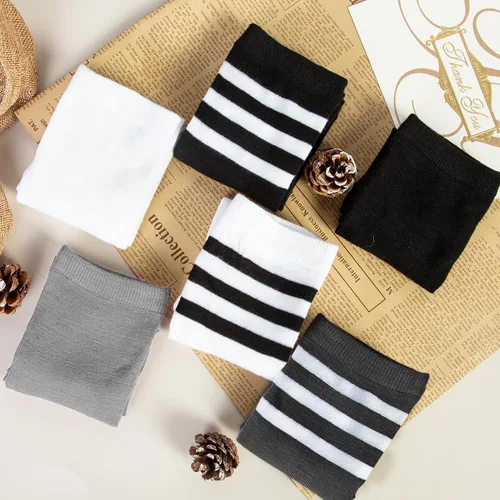 Vista 5 de Chalier Calcetines altos hasta el muslo para mujer, casuales, por encima de la rodilla, calcetines para aniversarios o regalos de vacaciones