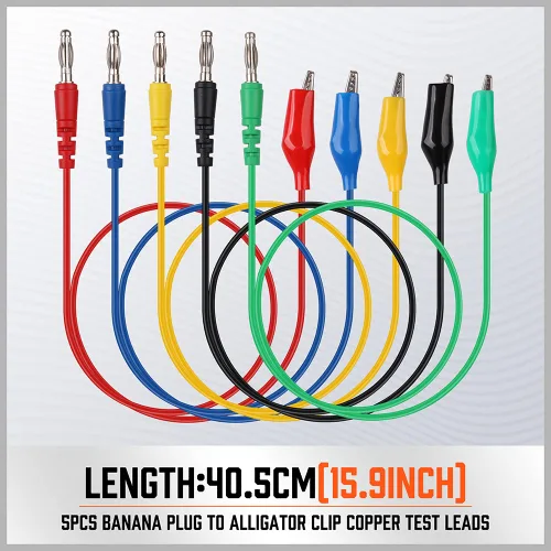 Vista 7 de HORUSDY Kit de 22 pines de sonda trasera, sondas de prueba eléctricas con cables de silicona de 5 colores para multímetro, diagnóstico de circuitos
