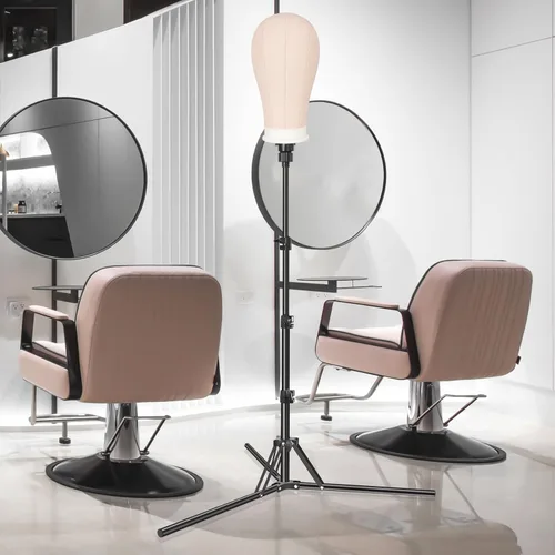 Vista 6 de Soporte de cabeza de maniquí Pet Baby, soporte de peluca ajustable, soporte de cabeza de maniquí de metal reforzado para formación de cosmetología