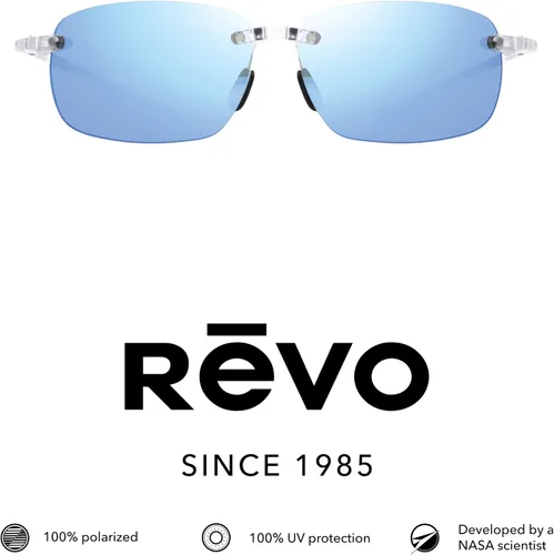 Vista 16 de Revo Gafas de sol Descend Pro: Lente Polarizada con Marco Rectángulo Sin Rimless