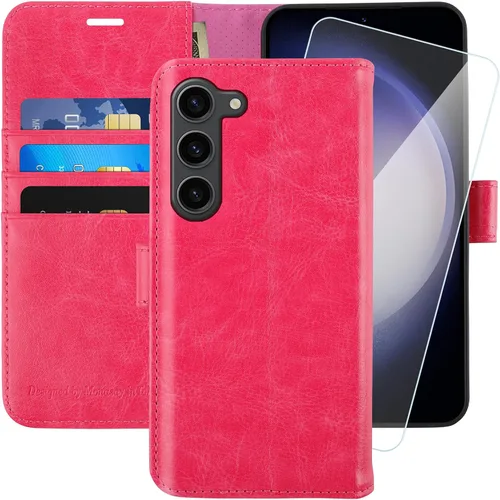 Vista 38 de MONASAY - Funda tipo cartera para Samsung S23 con 3 tarjeteros, color negro