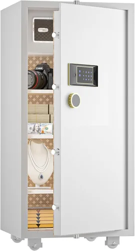 Vista 11 de TIGERKING Caja fuerte para el hogar con bloqueo digital de pantalla táctil Blanco