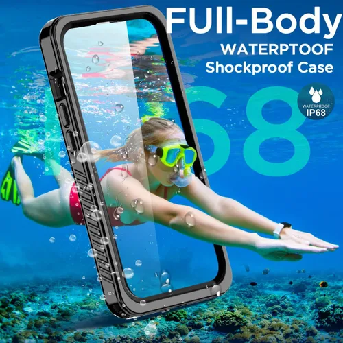 Vista 4 de AICase Funda impermeable para iPhone 13 Mini de 5.4 pulgadas, a prueba de nieve, a prueba de polvo, a prueba de golpes, con certificación IP68