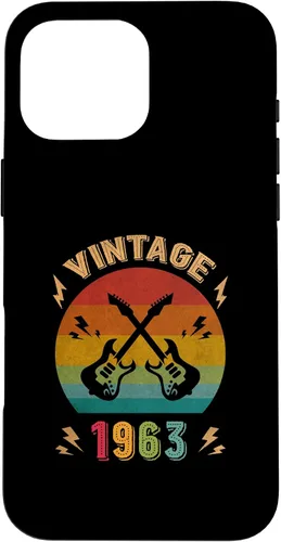 Vista 19 de Vintage 1963 Birthday Guitar Player 63th Guitarist Birthday Case for iPhone 17