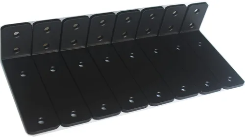 Vista 34 de Paquete de 2 soportes de estante en L de 6 pulgadas de largo x 4 pulgadas de alto x 1.5 pulgadas de ancho, 5 mm de grosor, soportes de estante