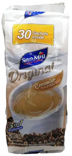 Vista 3 de San Mig Super 3 en 1 Café Original 30 sobres Pack (20 gX30 piezas)