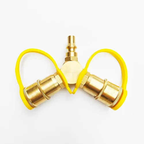 Vista 7 de Adaptador de conexión rápida de propano RV de 1/4 pulgadas para manguera de propano, válvula de cierre y enchufe de flujo completo, LP o gas natural