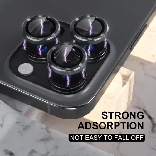 Vista 6 de Choiche Compatible para iPhone 16 Pro/iPhone 16 Pro Max Protector de Lente de Cámara, Vidrio Templado 9H Protector de Pantalla de Cubierta de Cámara