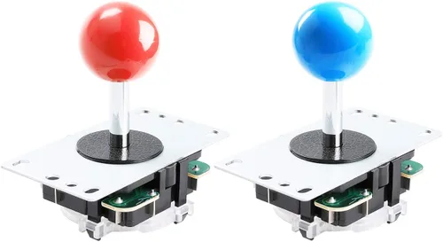 Vista 4 de Qenker Juego de arcade LED para 2 jugadores, kit de bricolaje para PC USB MAME y Raspberry Pi - 2 joysticks, 20 botones LED, 2 codificadores