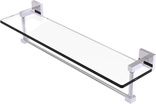 Vista 5 de Allied Brass MT-1-16TB Montero Collection - Estante de cristal integrado para tocador de 16 pulgadas, color negro mate