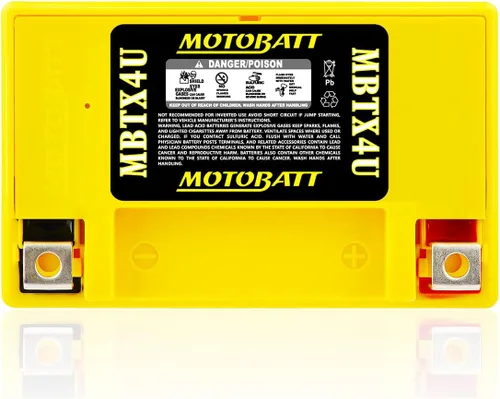 Vista 3 de MotoBatt MBTX4U reemplaza a YTZ5S YTX4LBS YT4LBS YB4LA YB4LB