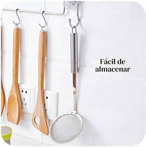 Vista 7 de Cucharón para Olla Caliente Extractor de Grasa - Filtro de Malla Fina de Acero Inoxidable para Eliminar Grasa y Espuma